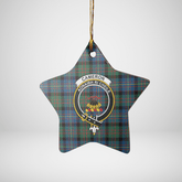 Clan Cameron of Erracht Ancient Tartan Crest Star Ceramic Ornament BX27 Cameron of Erracht Ancient Tartan Tartan Christmas